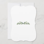 ユーカリプトゥス葉リース金ゴールドクロスボーイバプテスマ 招待状 (裏面)