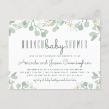 ユーカリプトゥス葉植物ブランチ赤ちゃんシャワー