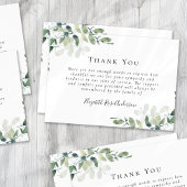 ユーカリプトゥス葬儀悔やみや弔慰サンキューユー ノートカード