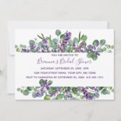 ユーカリプトララベンダーグリーンリーブライダルシャワー 招待状 (正面)