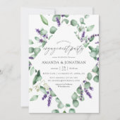 ユーカリプトララベンダーグリーンリー婚約パーティ 招待状 (正面)