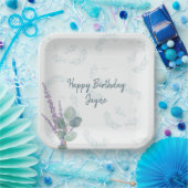 ユーカリプトララベンダーボタニカルバースデーパーティー ペーパープレート (パーティー)