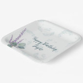 ユーカリプトララベンダーボタニカルバースデーパーティー ペーパープレート (傾斜あり)