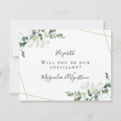 ユーカリプト ウェディングに私たちのオフィシエントになってくれませんか 招待状 (裏面)