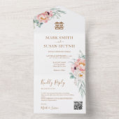 ユーカリプニ中国のス結婚ズ オールインワン招待状 (内側)