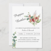 ユーカリプピンボトルベビーシャワー招待状 ノートカード (正面)