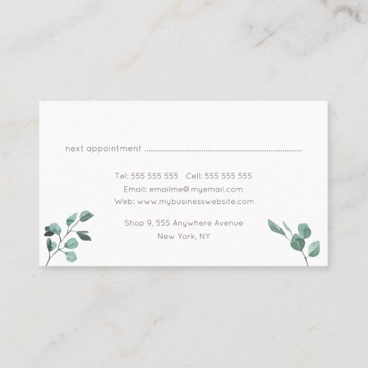 ユーカリプブランチ離れシニアビジネスアポイントメン 予約カード (裏面)