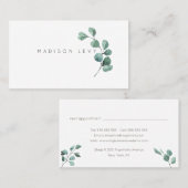 ユーカリプブランチ離れシニアビジネスアポイントメン 予約カード (正面/裏面)