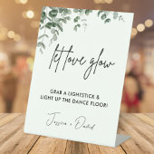 ユーカリプラブグロー結婚のグロースティック記号 台座サイン