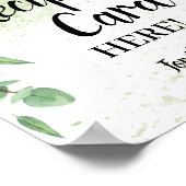 ユーカリプレイスレシピカード ブライダルシャワーサイン ポスター (角)