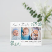 ユーカリベビーサンキューカードスクリプト感謝していユー ポストカード (スタンド正面)