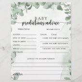 ユーカリベビー予測とアドバイスカード (正面)