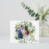ユーカリペイントフォト結婚式サンクスカード 出欠カード (スタンド正面)