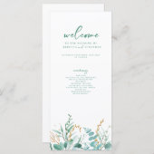 ユーカリミニマルカリ結婚式 プログラムカード (正面/裏面)