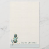 ユーカリミニマルパーソナライズされた文具 便箋 (正面)