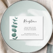 ユーカリミニマルプトゥスウェディングレセプション エンクロージャーカード