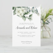 ユーカリミニマルプトゥスエレガントな結婚式 招待状 (スタンド正面)