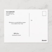 ユーカリメリーリース新着写真クリスマス ポストカード (裏面)