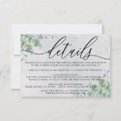 ユーカリモダンウェディング宿泊施設の詳細 出欠カード (正面)