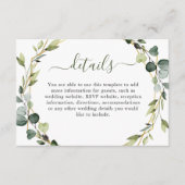 ユーカリモダンエレガントスリースのフレームリーフ エンクロージャーカード (正面)