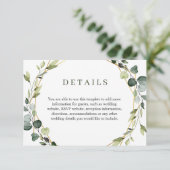 ユーカリモダンエレガントスリースのフレームリーフ エンクロージャーカード (スタンド正面)