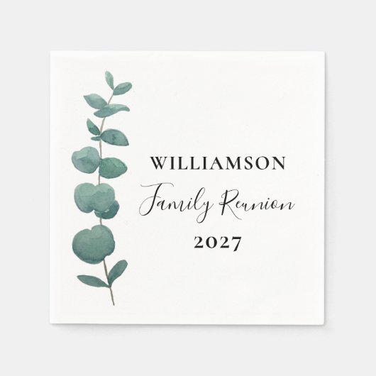 ユーカリモダンエレガントプタスファミリー懇親会 スタンダードカクテルナプキン (正面)