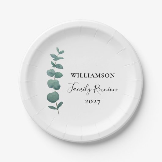 ユーカリモダンエレガントプタスファミリー懇親会 ペーパープレート (正面)