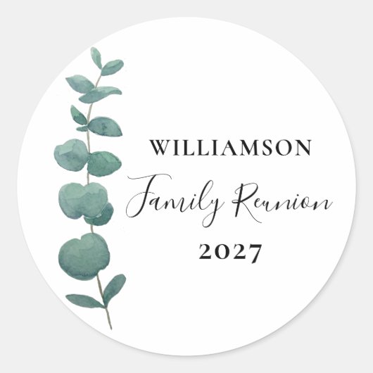 ユーカリモダンエレガントプタスファミリー懇親会 ラウンドシール (正面)