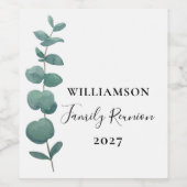 ユーカリモダンエレガントプタスファミリー懇親会 ワインラベル (シングルラベル)