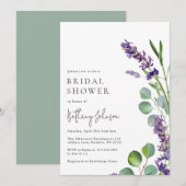 ユーカリモダンエレガントプタスブライダルシャワー 招待状 (正面/裏面)