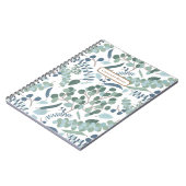 ユーカリモダンエレガント属名スパイラル ノートブック (左側)