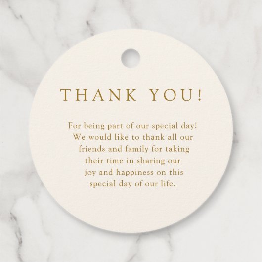 ユーカリモダンエレガント・アンパサンド結婚の フェイバータグ (裏面)