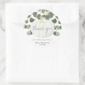 ユーカリモダンカボチャ緑の水色 ラウンドシール (バッグ)