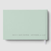 ユーカリモダンカリが赤ちゃんシャワーを願う ゲストブック (裏面)