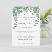 ユーカリモダンカリつる植物結婚式招待状 招待状 (スタンド正面)