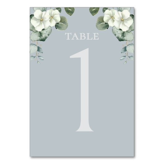 ユーカリモダンカリデザイン結婚ズ テーブルナンバー (正面)