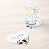 ユーカリモダンカリフローラ日付を保存結婚する ペーパーコースター (インサイチュ)