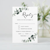 ユーカリモダンカリフ結婚ト料理 出欠カード (スタンド正面)