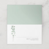 ユーカリモダンカリプタス結婚スクリプト プレイスカード (外部開封)