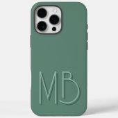 ユーカリモダンカリモノグラムイニシャルコンテンポラリー Case-Mate iPhoneケース (裏面)