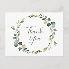 ユーカリモダンカリリースフレームサンキューボホ ポストカード