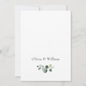 ユーカリモダンカリリースフレーム婚約パーティ 招待状 (裏面)