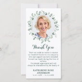 ユーカリモダンカリ植樹記念写真葬儀 サンキューカード (正面)