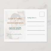 ユーカリモダンカリ水彩写真保存日付 案内ポストカード (裏面)