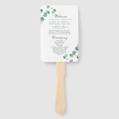 ユーカリモダングエレガントリー結婚サマー ハンドファン (正面)