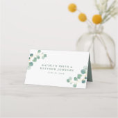 ユーカリモダングエレガントリー結婚サマー プレイスカード (裏面)