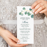 ユーカリモダングエレガントリー結婚サマー メニュー<br><div class="desc">ユーカリモダングエレガントログ結婚のメニュー。すべての文字は、自分の詳細で簡単かつ迅速にパーソナライズするために事前に配置されている。</div>