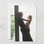 ユーカリモダングリーンスクリプト結婚写真 招待状 (裏面)