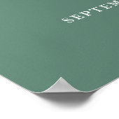 ユーカリモダングリ結婚ーン歓迎サイン ポスター (角)