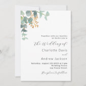 ユーカリモダング結婚リー 招待状 (正面)